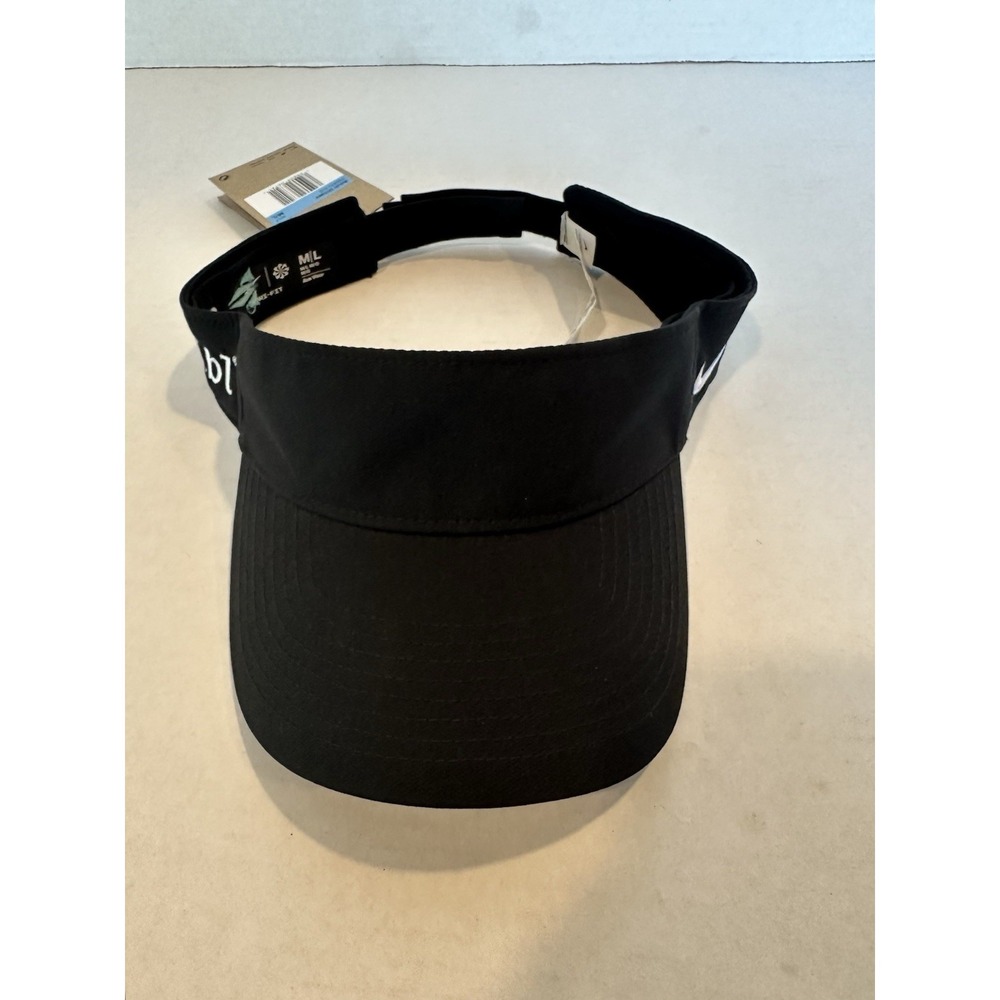 Nike Ace Golf Dri Fit Visor Black Size M/L New With Tags Company Logo On Side